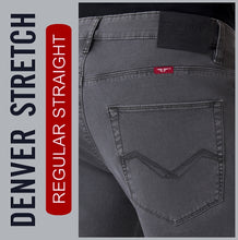 Lade das Bild in den Galerie-Viewer, HERO DENVER | Grey Structure | Stretch Denim | Straight Fit | Jeans Hose | HERREN | Rückansicht Gesäß