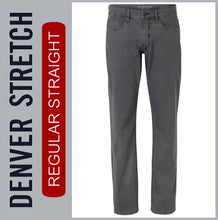 Lade das Bild in den Galerie-Viewer, HERO DENVER | Grey Structure | Stretch Denim | Straight Fit | Jeans Hose | HERREN | Frontansicht Lager