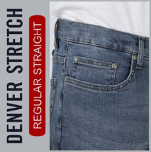 Lade das Bild in den Galerie-Viewer, HERO DENVER | Blue Dusk Wash | High Flex | Stretch Denim | Straight Fit | Jeans Hose | HERREN | Frontansicht Hüfte