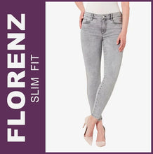 Lade das Bild in den Galerie-Viewer, STOOKER FLORENZ | Grey Denim Acid | Stretch Jeans | Slim Fit | DAMEN | Frontansicht