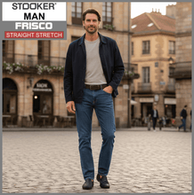 Lade das Bild in den Galerie-Viewer, STOOKER FRISCO | Blue Stone | Stretch Denim | Regular Straight | Jeans Hose | HERREN | vor altem Marktplatz