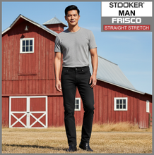 Lade das Bild in den Galerie-Viewer, STOOKER FRISCO | Black Denim | Stretch Denim | Regular Straight | Jeans Hose | HERREN