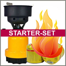 Lade das Bild in den Galerie-Viewer, CAMPING | Gaskocher aus Metall | mit 8 Gaskartuschen 190 Gramm | Shisha