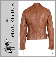 Lade das Bild in den Galerie-Viewer, GIPSY by MAURITIUS | Cognac | Lederjacke | Bikerjacke | PGG W14 LEGV | Damen
