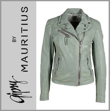 Lade das Bild in den Galerie-Viewer, GIPSY by MAURITIUS | Frosty Green | Lederjacke | Bikerjacke | PGG LABAGV | Damen