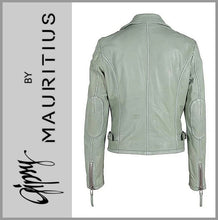 Lade das Bild in den Galerie-Viewer, GIPSY by MAURITIUS | Frosty Green | Lederjacke | Bikerjacke | PGG LABAGV | Damen