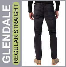 Lade das Bild in den Galerie-Viewer, STOOKER GLENDALE | Black Used | Stretch Denim | Regular Straight | Jeans Hose | HERREN | Rückansicht