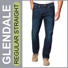 Lade das Bild in den Galerie-Viewer, STOOKER GLENDALE | Darkblue Used | Stretch Denim | Regular Straight | Jeans Hose | HERREN | Frontansicht