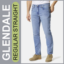 Lade das Bild in den Galerie-Viewer, STOOKER GLENDALE | Skyblue Used | Stretch Denim | Regular Straight | Jeans Hose | HERREN | Frontansicht