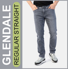Lade das Bild in den Galerie-Viewer, STOOKER GLENDALE | Grey Used | Stretch Denim | Regular Straight | Jeans Hose | HERREN | Frontansicht