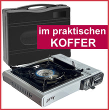 Lade das Bild in den Galerie-Viewer, JOY | Campingkocher aus Metall | Silber | im Koffer | Piezozündung