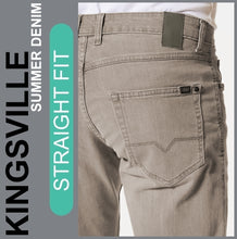 Lade das Bild in den Galerie-Viewer, Hero KINGSVILLE | Greige Wash | STRAIGHT FIT | Bermuda | Summer Denim | Herren | Rückansicht Gesäß