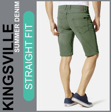 Lade das Bild in den Galerie-Viewer, Hero KINGSVILLE | Khaki Wash | STRAIGHT FIT | Bermuda | Summer Denim | Herren | Rückansicht