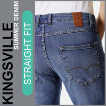 Lade das Bild in den Galerie-Viewer, Stooker KINGSVILLE | Mid Blue Wash | STRAIGHT FIT | Bermuda | Summer Denim | Herren | Rückansicht Gesäß
