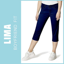 Lade das Bild in den Galerie-Viewer, STOOKER LIMA | Navy Blazer | Stretch Denim Jeans | Capri Boyfriend Fit 7/8 | Damen | Frontansicht