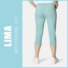 Lade das Bild in den Galerie-Viewer, STOOKER LIMA | Aqua Sea | Stretch Denim Jeans | Capri Boyfriend Fit 7/8 | Damen | Rückansicht