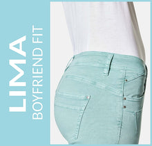 Lade das Bild in den Galerie-Viewer, STOOKER LIMA | Aqua Sea | Stretch Denim Jeans | Capri Boyfriend Fit 7/8 | Damen | Rückansicht Gesäß