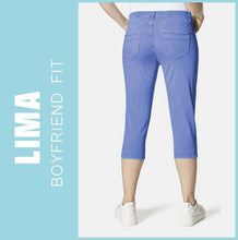 Lade das Bild in den Galerie-Viewer, STOOKER LIMA | Heavy Light Blue | Stretch Denim Jeans | Capri Boyfriend Fit 7/8 | Damen | Rückansicht