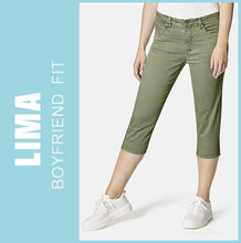 Lade das Bild in den Galerie-Viewer, STOOKER LIMA | Oil Green Wash | Stretch Denim Jeans | Capri Boyfriend Fit 7/8 | Damen