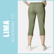 Lade das Bild in den Galerie-Viewer, STOOKER LIMA | Oil Green Wash | Stretch Denim Jeans | Capri Boyfriend Fit 7/8 | Damen