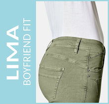 Lade das Bild in den Galerie-Viewer, STOOKER LIMA | Oil Green Wash | Stretch Denim Jeans | Capri Boyfriend Fit 7/8 | Damen