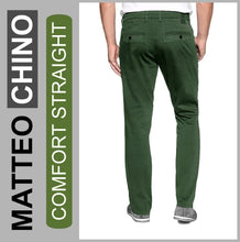 Lade das Bild in den Galerie-Viewer, Stooker Matteo CHINO | olive minimal | COMFORT STRAIGHT | Twill-Chin-Hose | HERREN | Rückansicht