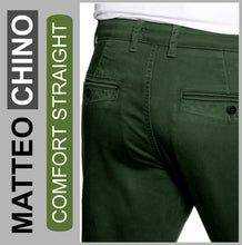 Lade das Bild in den Galerie-Viewer, Stooker Matteo CHINO | olive minimal | COMFORT STRAIGHT | Twill-Chin-Hose | HERREN | Rückansicht Gesäß