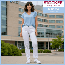 Lade das Bild in den Galerie-Viewer, STOOKER NIZZA | White | Stretch Jeans | Tapered Fit | DAMEN | vor Klinik