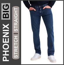 Lade das Bild in den Galerie-Viewer, HERO PHOENIX | Blue Stone | Big Stretch | Jeans Hose | Straight Cut | HERREN | Frontansicht