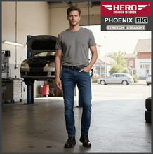 Lade das Bild in den Galerie-Viewer, HERO PHOENIX | Blue Stone | Big Stretch | Jeans Hose | Straight Cut | HERREN | in KFZ-Werkstatt