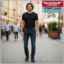 Lade das Bild in den Galerie-Viewer, HERO PORTLAND | Darkblue Tint | Stretch Jeans Hose | Slim Straight Fit | HERREN