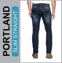 Lade das Bild in den Galerie-Viewer, HERO PORTLAND | Classic Blue Used | Stretch Jeans Hose | Slim Straight Fit | HERREN | NEU!