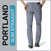 Lade das Bild in den Galerie-Viewer, HERO PORTLAND | Grey Used | Stretch Jeans Hose | Slim Straight Fit | HERREN | Rückansicht