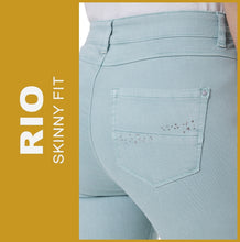 Lade das Bild in den Galerie-Viewer, STOOKER RIO | Blue Aqua | Stretch Jeans | Skinny Fit | Fexxi Move Strass | DAMEN | Rückansicht Gesäß