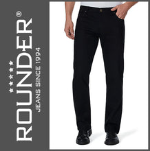 Lade das Bild in den Galerie-Viewer, ROUNDER FALCO | Black | Stretch Denim | Regular Straight | Jeans Hose | HERREN