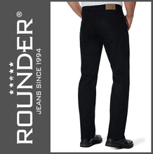 Lade das Bild in den Galerie-Viewer, ROUNDER FALCO | Black | Stretch Denim | Regular Straight | Jeans Hose | HERREN | Rückansicht