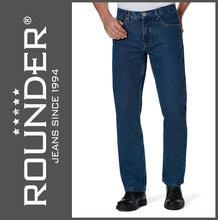 Lade das Bild in den Galerie-Viewer, ROUNDER MADOX | Blue Stone | 100% Cotton | Regular Straight | Jeans Hose | HERREN | Frontansicht