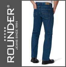 Lade das Bild in den Galerie-Viewer, ROUNDER MADOX | Blue Stone | 100% Cotton | Regular Straight | Jeans Hose | HERREN | Rückansicht