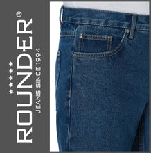 Lade das Bild in den Galerie-Viewer, ROUNDER MADOX | Blue Stone | 100% Cotton | Regular Straight | Jeans Hose | HERREN | Frontansicht Hüfte