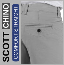 Lade das Bild in den Galerie-Viewer, Stooker SCOTT CHINO | Herren | Silvergrey | COMFORT STRAIGHT FIT | Bermuda-Hose | Rückansicht Gesäß