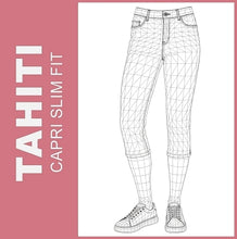 Lade das Bild in den Galerie-Viewer, STOOKER TAHITI | 7/8 Capri Stretch Jeans | Slim Fit | DAMEN | Gitter-Modell