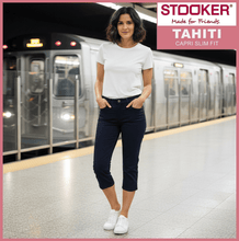 Lade das Bild in den Galerie-Viewer, STOOKER TAHITI | Blue Night | 7/8 Capri Stretch Jeans | Slim Fit | DAMEN | im Bahnhof