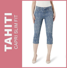 Lade das Bild in den Galerie-Viewer, STOOKER TAHITI | Flower Discharge | 7/8 Capri Stretch Jeans | Slim Fit | DAMEN