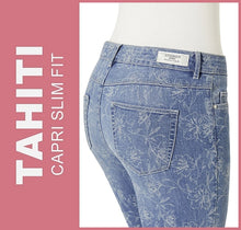 Lade das Bild in den Galerie-Viewer, STOOKER TAHITI | Flower Discharge | 7/8 Capri Stretch Jeans | Slim Fit | DAMEN