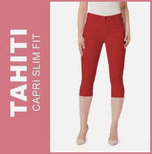 Lade das Bild in den Galerie-Viewer, STOOKER TAHITI | Spicy Red | 7/8 Capri Stretch Jeans | Slim Fit | DAMEN