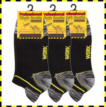 Lade das Bild in den Galerie-Viewer, WORKWEAR | 6 Paar | SNEAKERSOCKEN | Extrem Stabil | Schwarz Grau | Herren