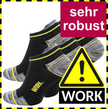 Lade das Bild in den Galerie-Viewer, WORKWEAR | 6 Paar | SNEAKERSOCKEN | Extrem Stabil | Schwarz Grau | Herren