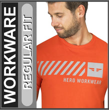 Lade das Bild in den Galerie-Viewer, HERO Workwear | T-Shirt HMW | Poinciana Orange | Regular Fit | Arbeits-T-Shirt | HERREN