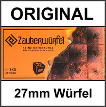 Lade das Bild in den Galerie-Viewer, ZAUBERWÜRFEL | Erstklassige Natur Kohle | 27mm | Wasserpfeife | Shisha