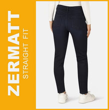 Lade das Bild in den Galerie-Viewer, STOOKER ZERMATT | Dark Indigo | Stretch Jeans | Straight Slim Fit | Damen | Rückansicht